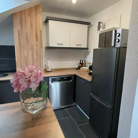 St-apartments Charming 3 - Helles Dachgeschoss-studio Mit Doppelbett Oder Zwei Einzelbetten - Schoenem Ausblick In Ruhiger Lage Und Parkplaetzen Direkt Vor Dem Haus Апартаменты Гайслинген-ан-дер-Штайге